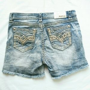 Grace in LA Easy Fit Distressed Cut Off Jean Short